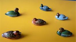 6 kleine Deko-Enten 2 cm lang