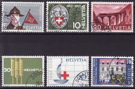 Satz SBK-Nr. 395-400 (Werbe- und Gedenkmarken 1963)
