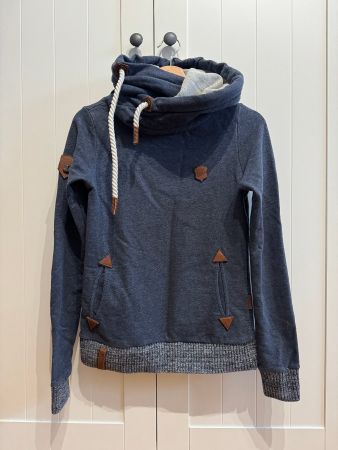NAKETANO Pullover Kapuzenpullover Gr S blau