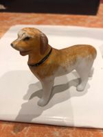 Hund für Puppenstube aus Keramik 1:12, antik