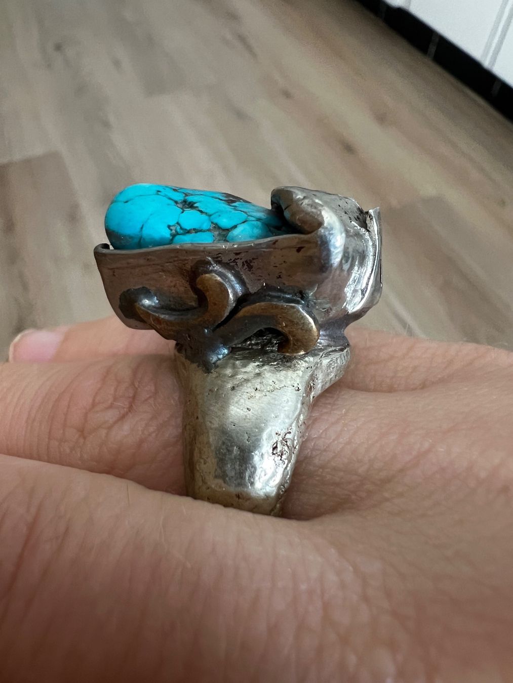 Anelli: Handgearbeiteter Vintage Türkis-Ring – Usato da Zofingen venduto da vLo_ur 2
