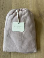 100% Leinen Spannbettlaken für Kinderbett pastell rosa