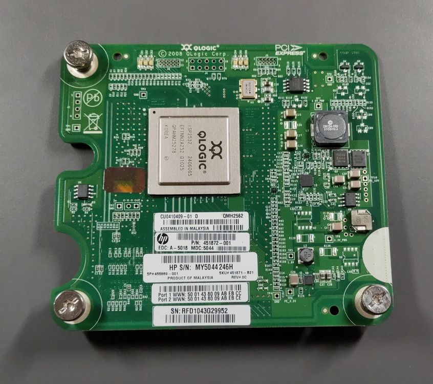 HP QLogic QMH2562 FC Dual-Port 8GB Mezzanine Card | Kaufen auf Ricardo