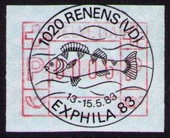 ATM 6_S-VO 1020 RENENS (VD)_13.-15.5.83__EXPHILA_Fische_EGLI