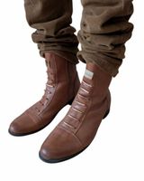 Lederstiefel Gr.45 Herbst Winter Braune Stiefel Schuhe