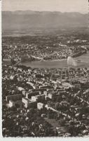 AB 28 Genève, Totalansicht, Jet d'Eau, Juraberge,  ≈ 1950