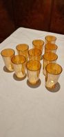 lots de 10 verres orange vintage avec joli travail