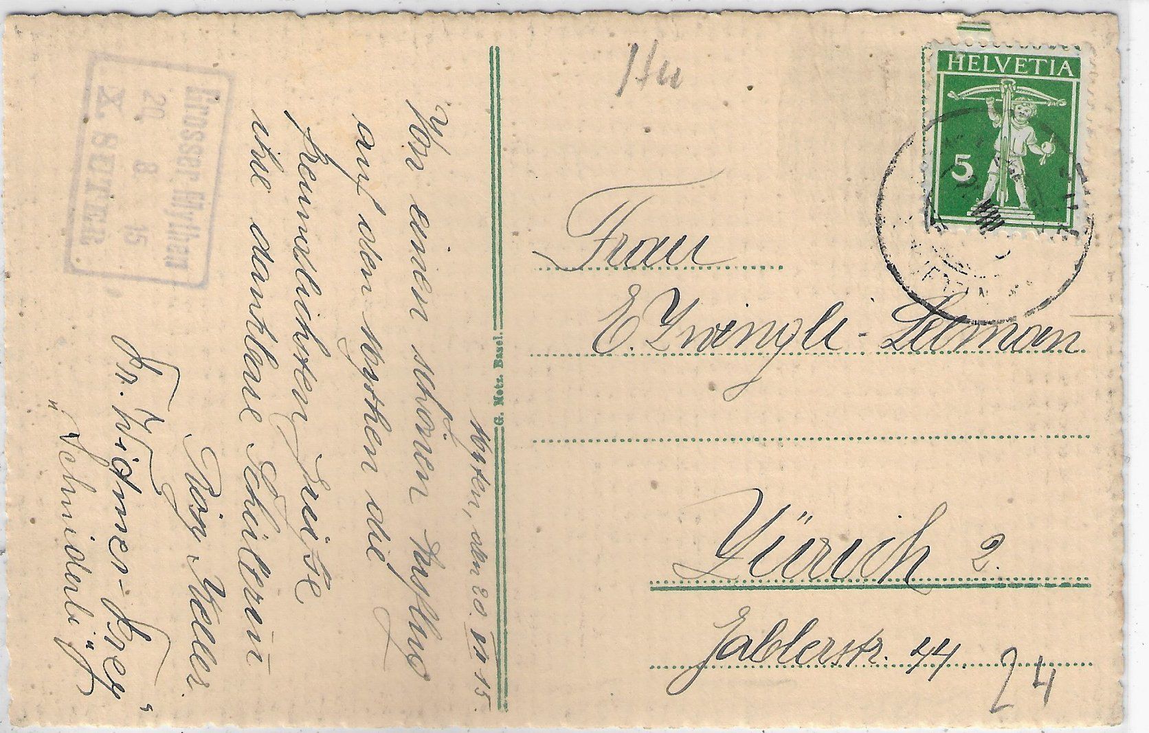 Cartoline postali: Gasthaus auf dem Mythenkulm – Usato da Ettingen venduto da Kartenplanet 1