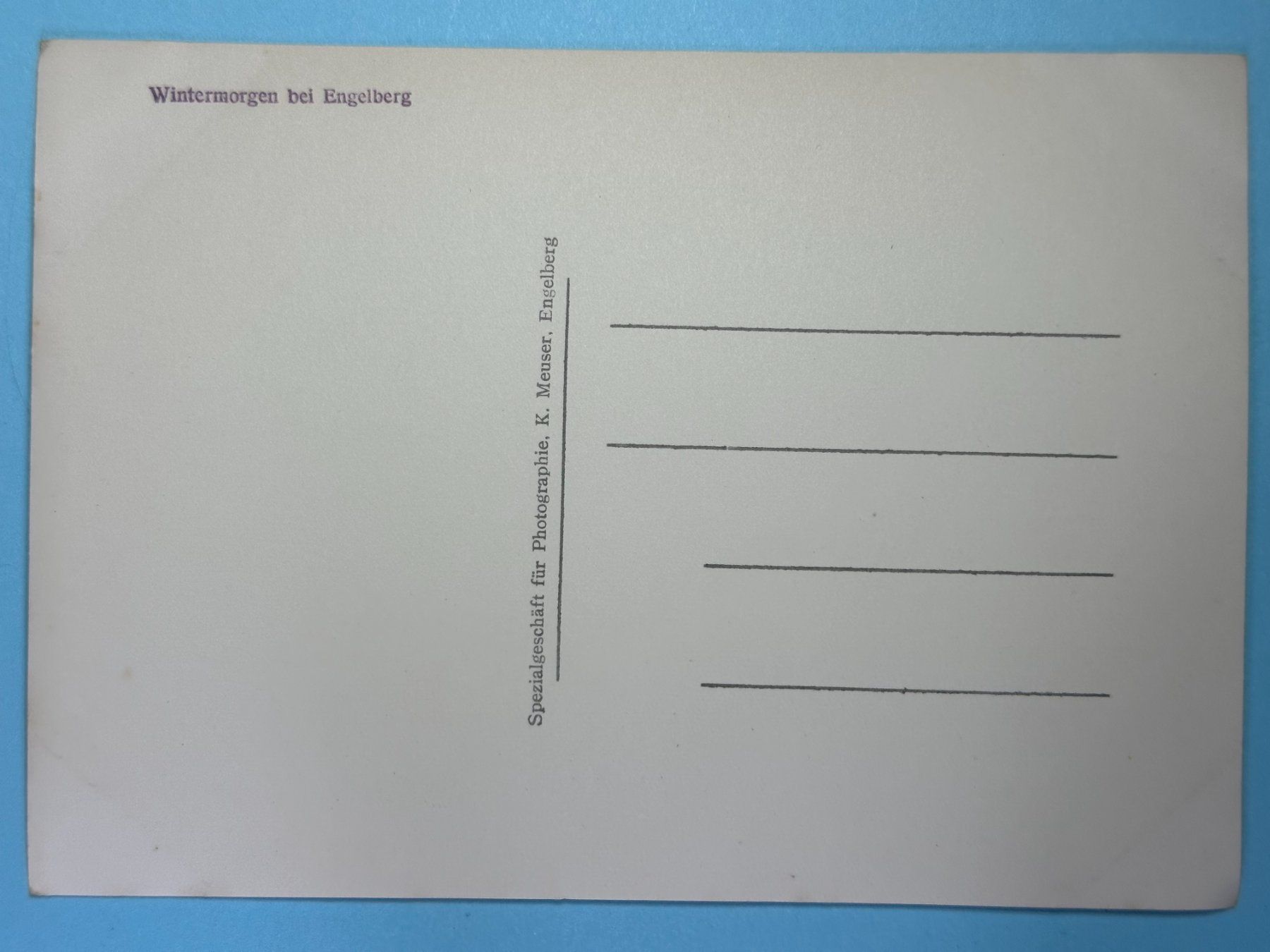 Cartoline postali: Wintermorgen bei Engelberg – Usato da Steg VS venduto da _vinci_ 1
