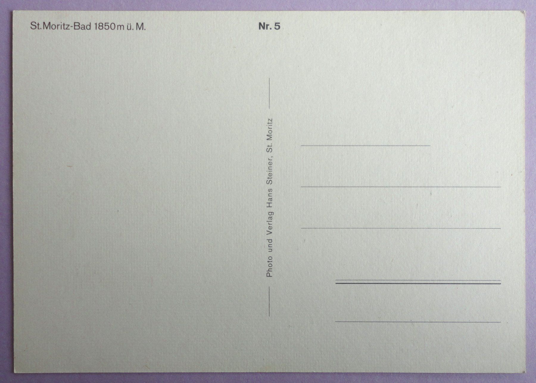 Cartoline postali: St. Moritz-Bad 1850 m ü.M. – Usato da Fétigny venduto da Billy2miny 1