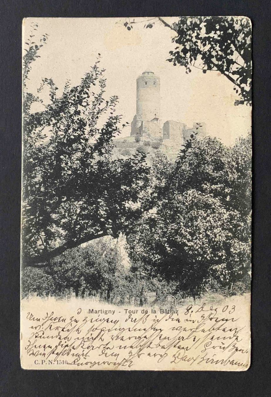 Cartoline postali: AK Martigny Tour de la Batiaz – Usato da Goldau venduto da artelier1