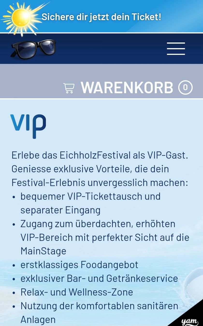Billets: VIP Ticket Eichholzfestival Sa 25.7.26 – Neuf (Voir description) à Obergerlafingen par Pepolino 2