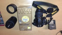 Nikon D5100 mit 2 Objektive 18-55mm + 55-200mm