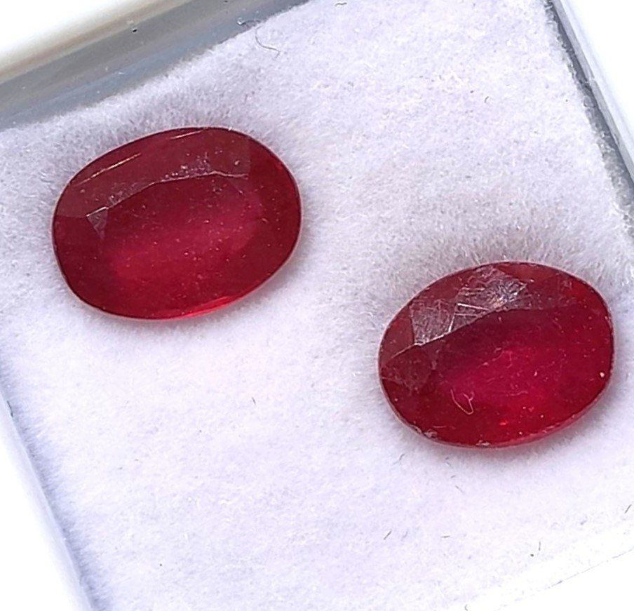 Edelsteine: 2x Rubis ovales 9x7 mm - Valeur 190.- Fr – Neu (gemäss Beschreibung) aus Grimisuat von Valgem 5