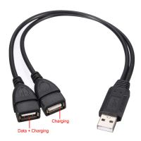 Splitter Adapter USB A Stecker auf 2x Buchse Kabel Verlänger
