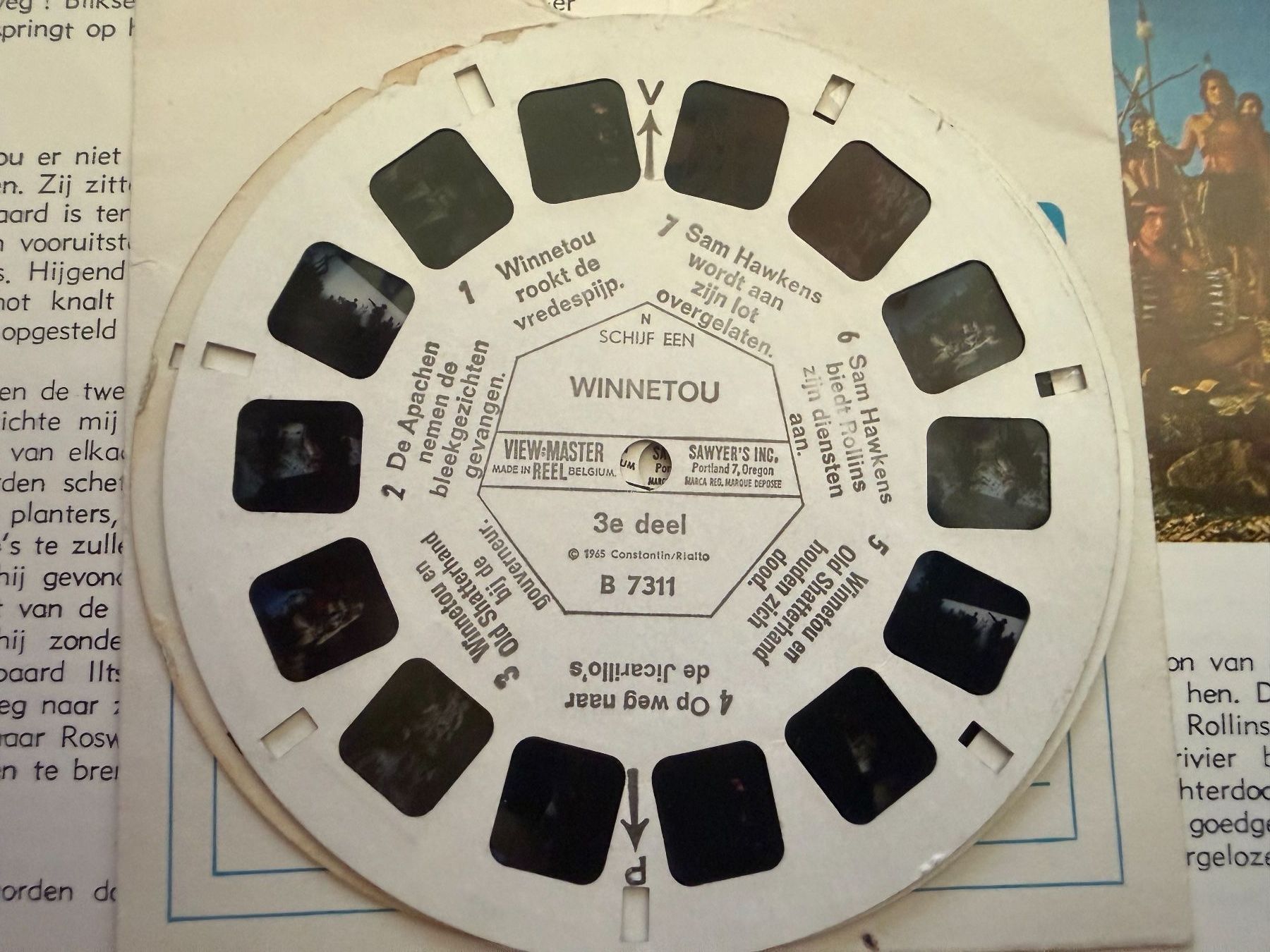 View-master Giocattoli: View-Master 3D: Nr. B-731-N WINNETOU Teil 3 – Usato da Tegerfelden venduto da siebenmacky 4