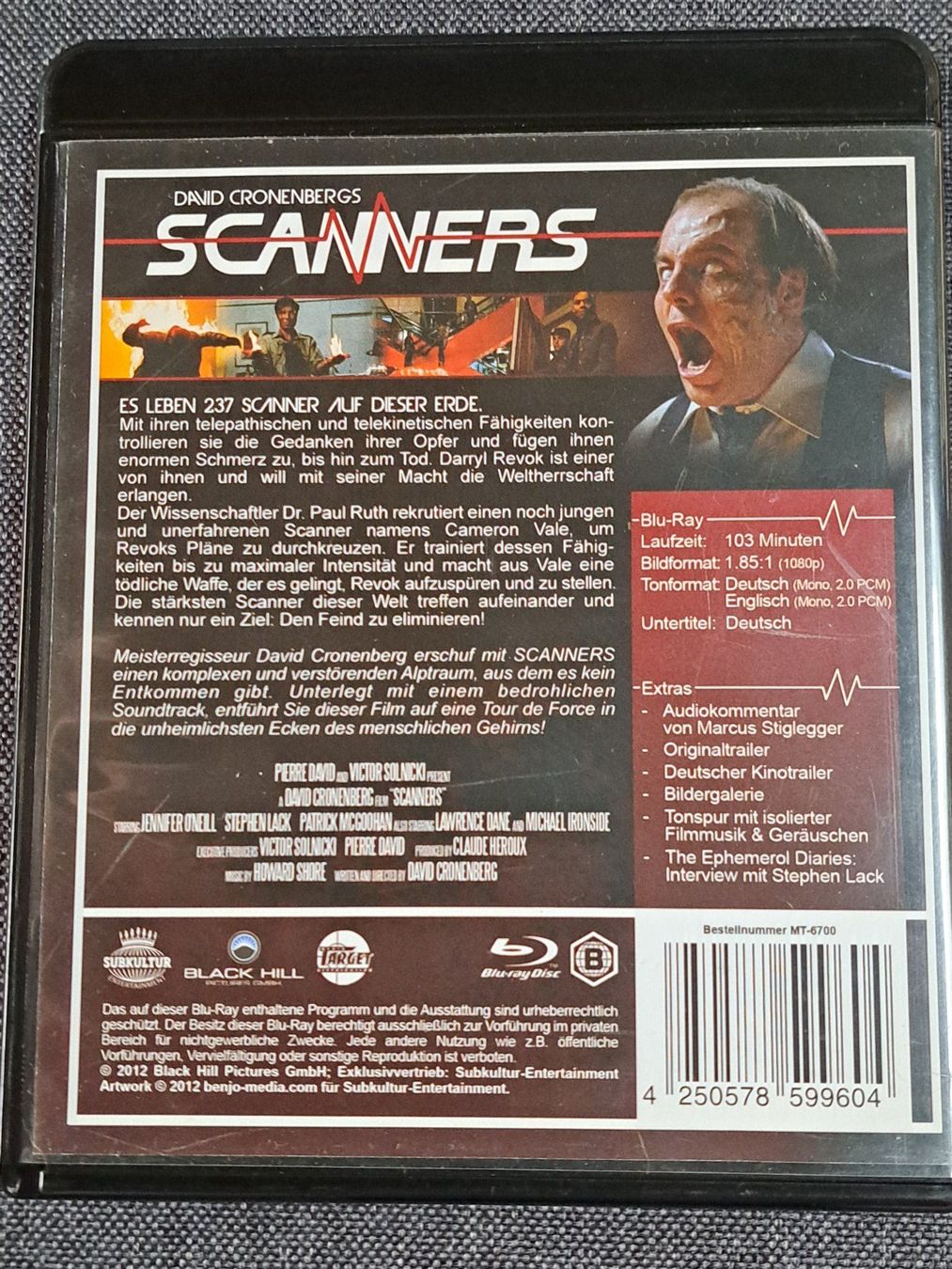 Tutti i DVDs: Blu-ray SCANNERS, Ein Film von Davis Cronenberg – Nuovo (secondo la descrizione) da Unterseen venduto da Kanica 2
