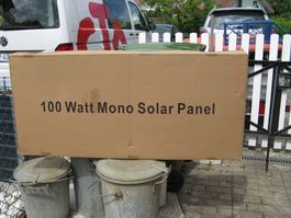 100W Solarmodul,noch nicht ausgepackt, Masse 1040x525x35