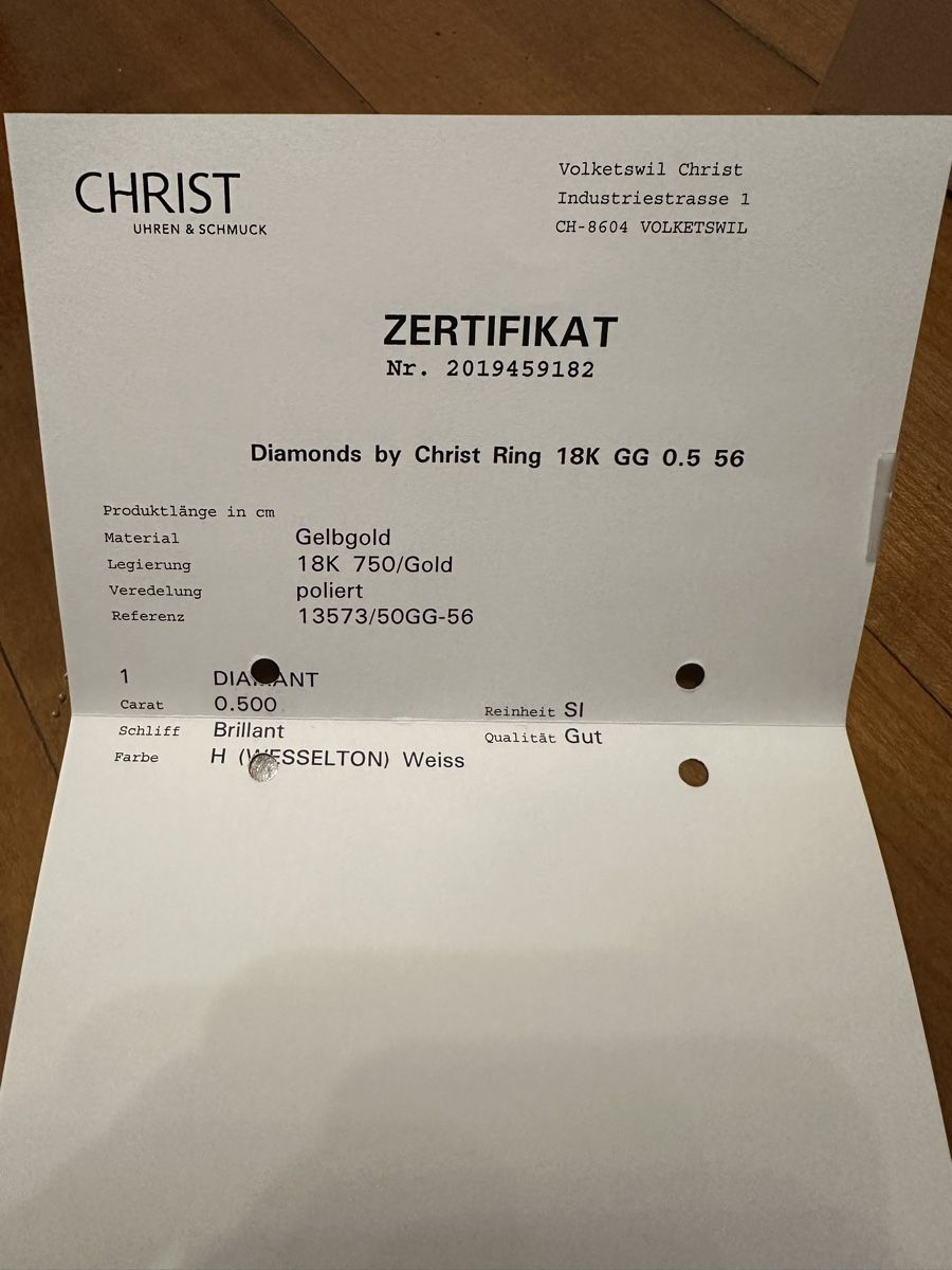 Christ Anelli: Christ Gelbgold Diamant Ring Gr. 56 – Nuovo (secondo la descrizione) da Zürich venduto da Jess1999 2