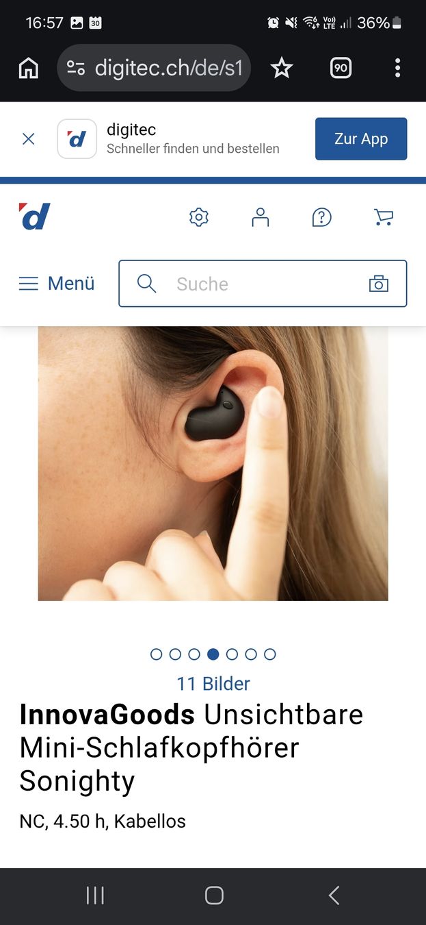 Cuffie: Mini-Schlafkopfhörer Sonighty von InnovaGoo – Nuovo (secondo la descrizione) da Dulliken venduto da hya_7bpd 6