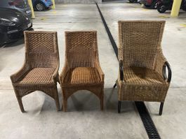 3 Rattansessel