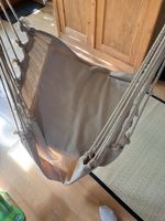 Hängesessel aus Baumwolle mit Holzstab beige gebraucht