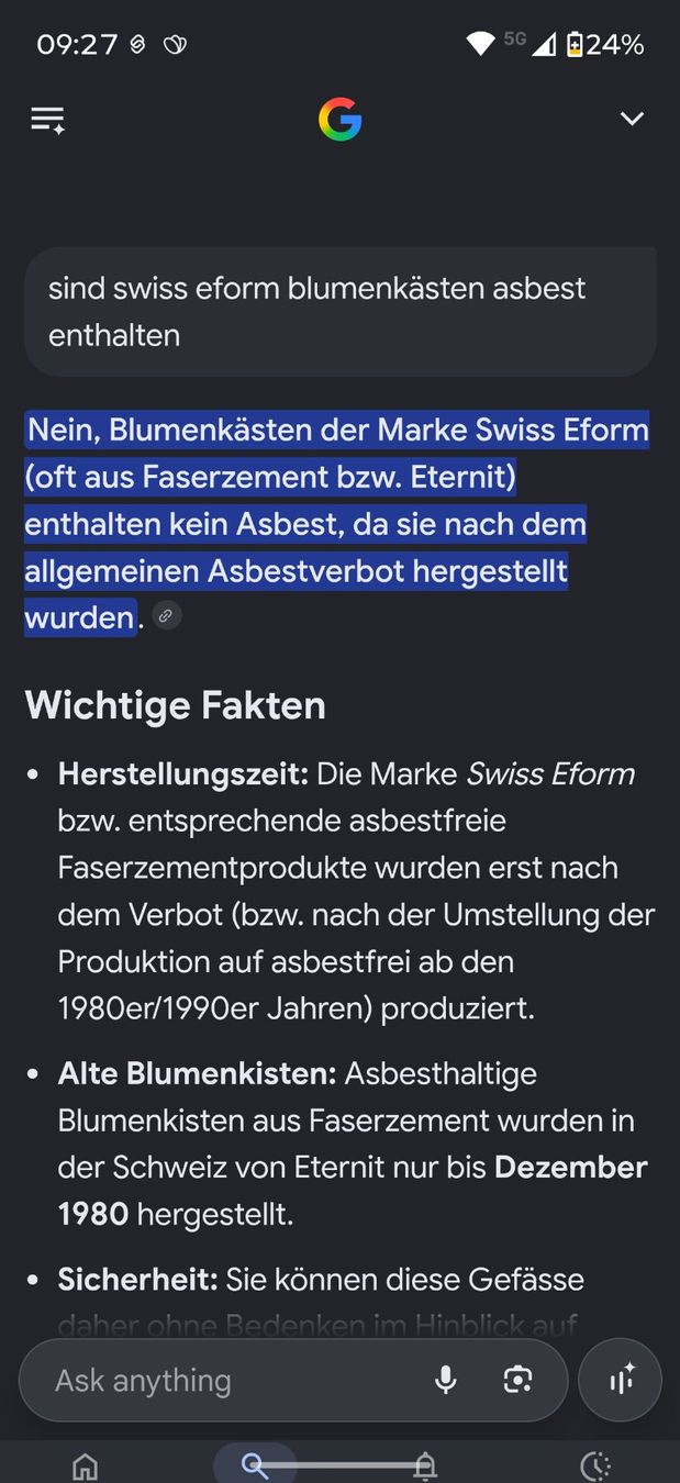 Eternit Vasi per fiori: Swiss Eform Blumenkisten – Usato da Montlingen venduto da Nikita-Sidney