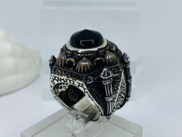 Massiver Ring aus 925 er Silber mit Moscheemotiv