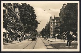 Zürich, Bahnhofstrasse mit Strassenbahn