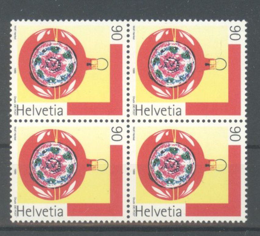 Tutti i francobolli: 1999, Weihnachtsmarke, Viererblöcke ** – Usato da Willisau venduto da Vollstempel