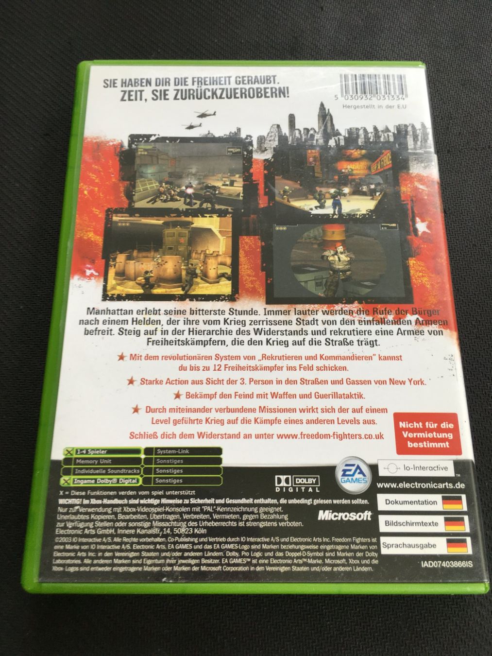 Microsoft Jeux: Freedom Fighters - Xbox Game – D'occasion à St.Gallen par Punktchen01 1