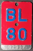 Velonummer BL 80