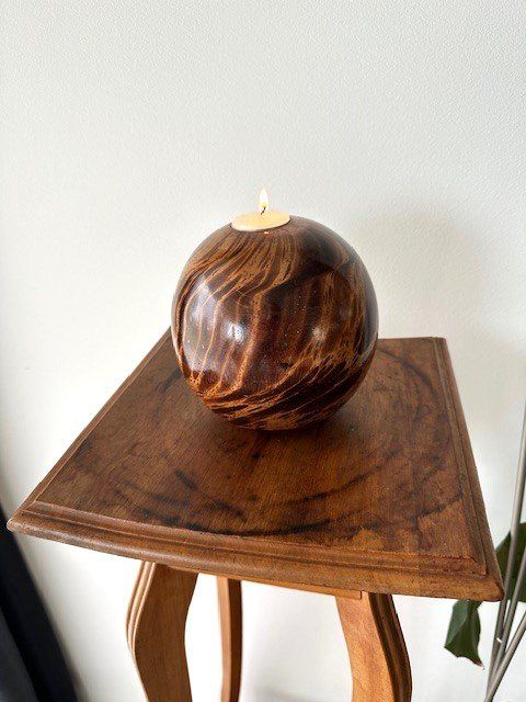 Kerzenständer: KuGeL HoLzvaSe / KeRzeNsTäNdeR – Gebraucht aus Winkel von zeho 1