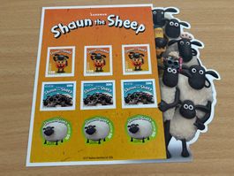 Briefmarkenbogen Shaun das Schaf Helvetia