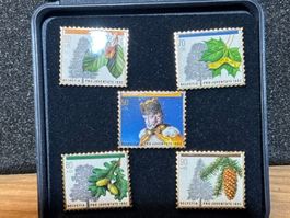 Briefmarken Pro Juventute Pin 1992 "Herbst" in Box