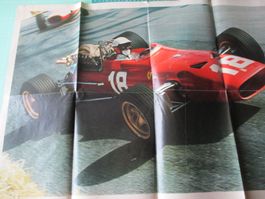 Poster Lorenzo Bandini Ferrari 1967  ca. 67 x 49 cm