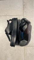 Sandales d'été noires à plateforme, taille 38, comme neuf