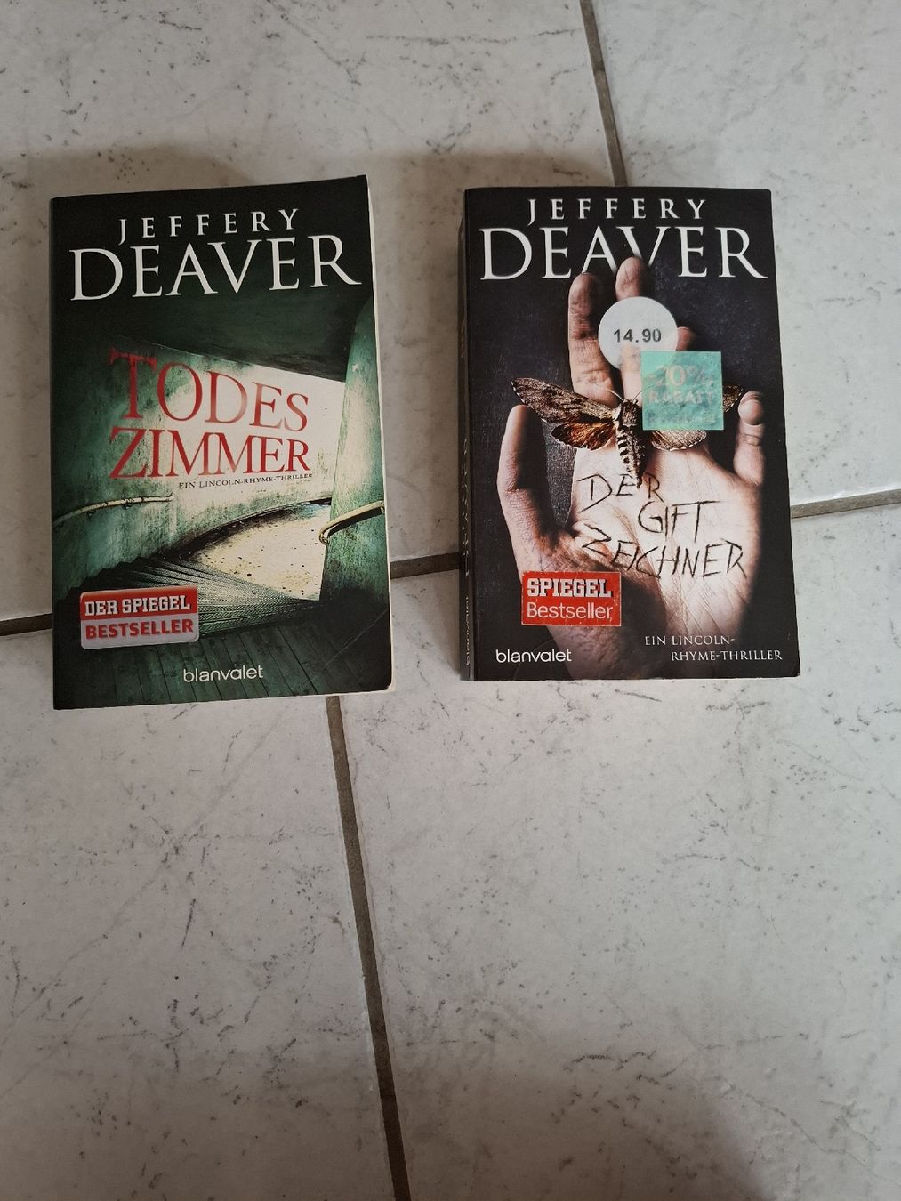 Libri: Jeffery Deaver: Todes Zimmer,  Der Gift-Zeichner  – Usato da Rafz venduto da Isidorro1