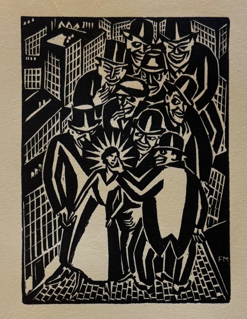 Xilografie: Frans Masereel, Holzschnitt, 1927 – Usato da Frauenfeld venduto da Merk52