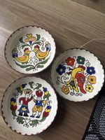 3x antike Greece metal -Schälchen, handbemalt 8.5xm breit