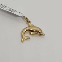 Echt 18K Gold - Delfin Anhänger