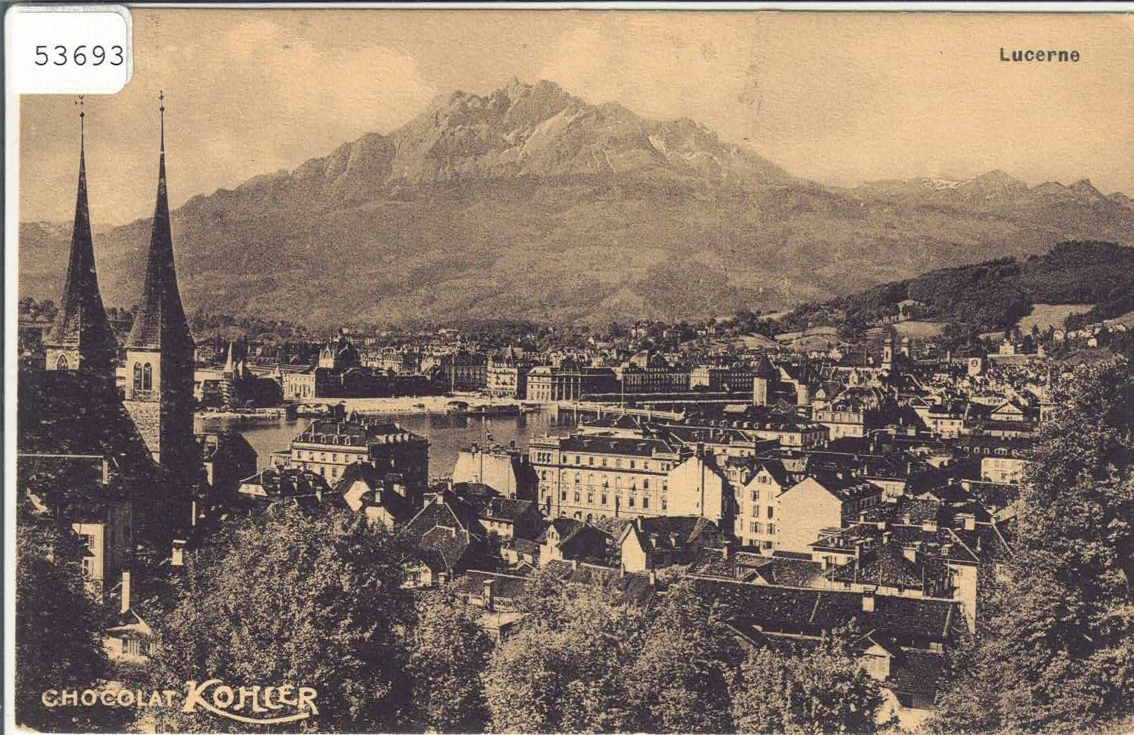 Ansichtskarten: Luzern - Chocolat Kohler – Gebraucht aus Ettingen von Kartenplanet