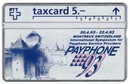 Landis & Gyr, Montreux Payphone '93 - seltene Firmen Taxcard