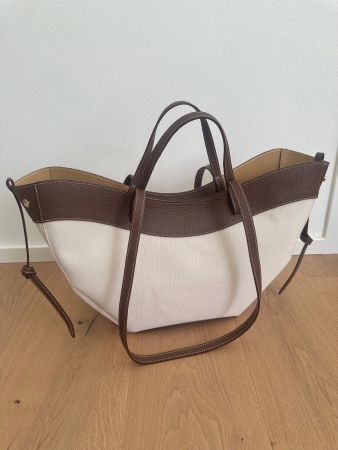Grand sac Capri en toile-marron foncé