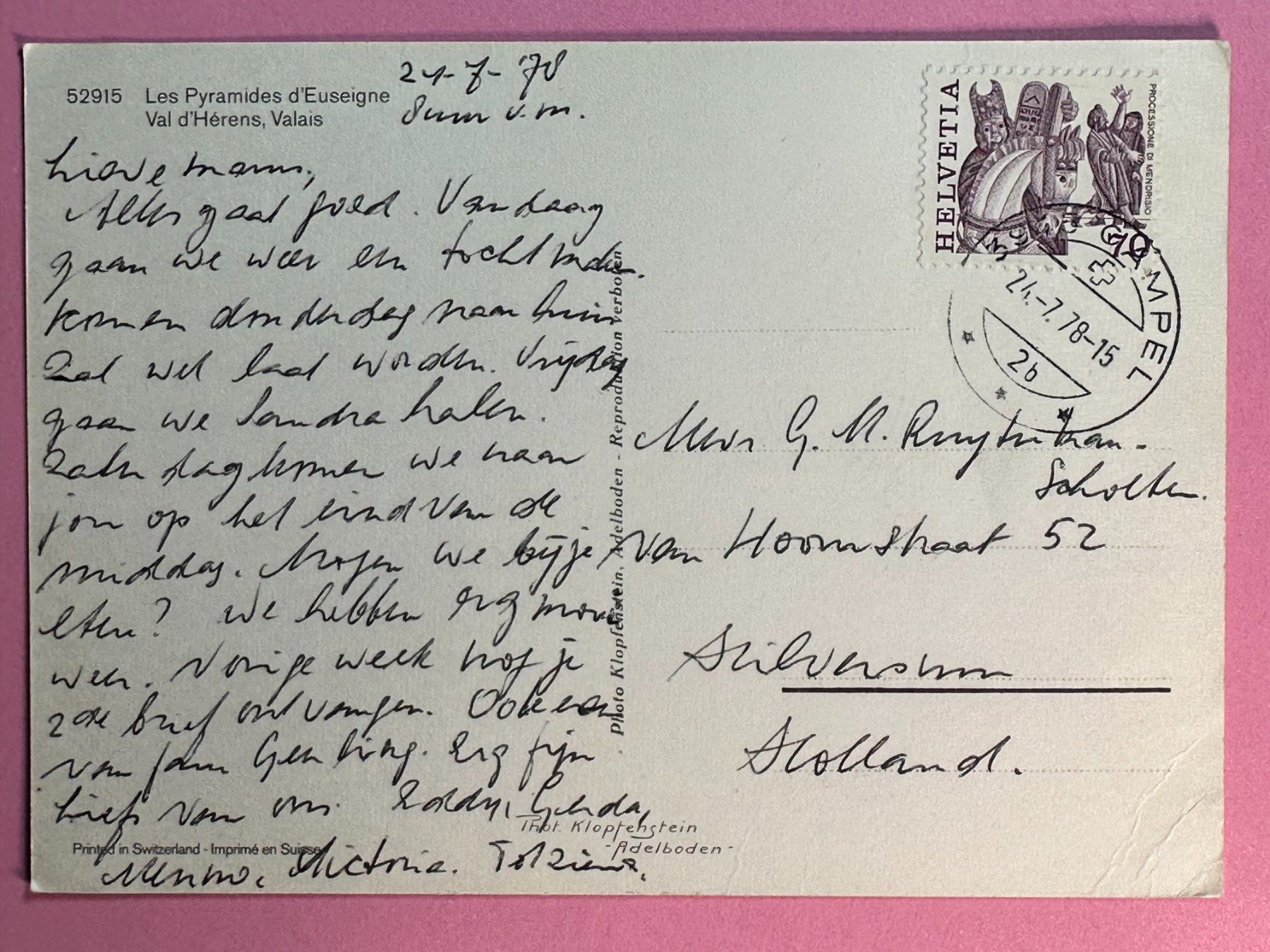 Cartoline postali: Pyramides d'Euseigne – Usato da Steg VS venduto da danwer74 1