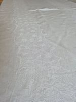 Weisse Damast Tischdecke, 260x128 cm