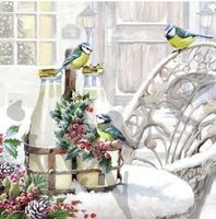 Serviette birds in winterg.... (1554) 2Stk