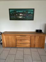 Massives Eichenholz-Sideboard mit 3 Schubladen