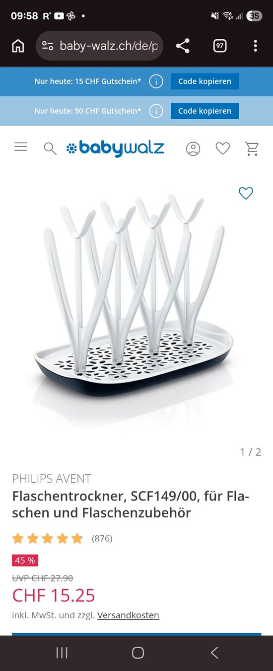 Philips Weingestelle & -ständer: Phillips Avent Flaschentrockner – Neu (gemäss Beschreibung) aus Plasselb von Vanitasbay 2