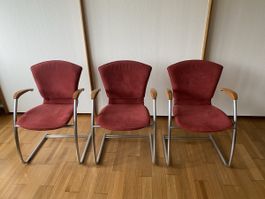 3 gemütliche Schreibtisch-/Esszimmerstühle 